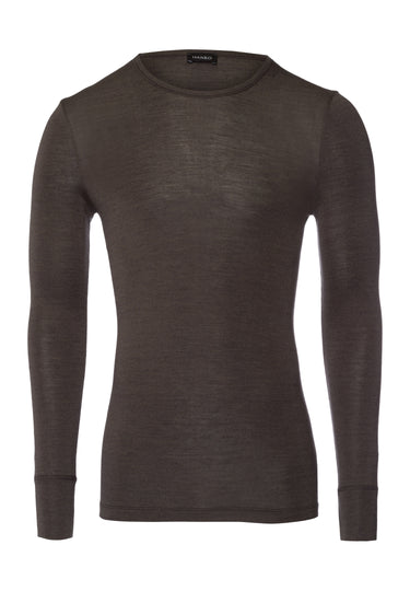 Woolen Silk M 	wool And Silk Fitted Top | Earthy Ink 73402-2147